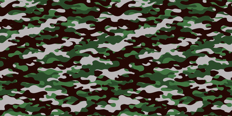 Camouflage background. Seamless pattern.Vector. 迷彩パターン テクスチャ 背景素材