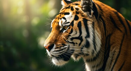 Obraz premium Tiger profile in nature
