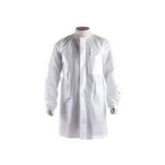 Disposable White Lab Coat on Mannequin - Cleanroom Protection