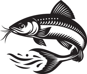 Fototapeta premium vector illustration of a fish white background