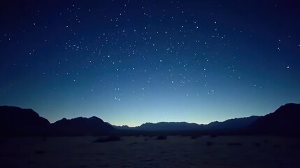Fototapeta premium Starry Night Desert Landscape