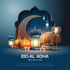 Eid al adha mubarak festival Design Background. abstract Vector Illustration for greeting card, poster and banner design.
