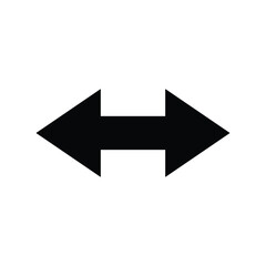 Arrow Two Side Simple Icon Vector