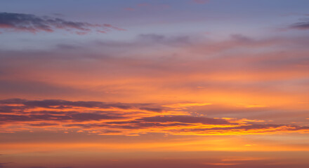 Dramatic Sunset Sky with Orange and Purple Hues