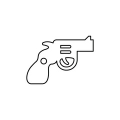 Gun Icon Vector Illustration Line Design