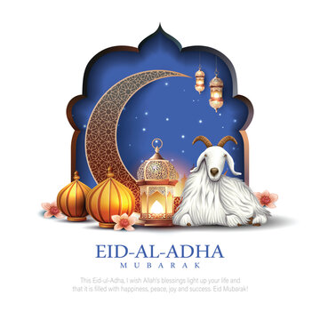 Eid al adha mubarak festival Design Background. abstract Vector Illustration for greeting card, poster and banner design.