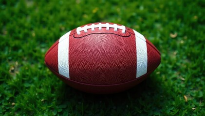 Obraz premium Overhead shot of an American football, perfectly centered, competition, vintage