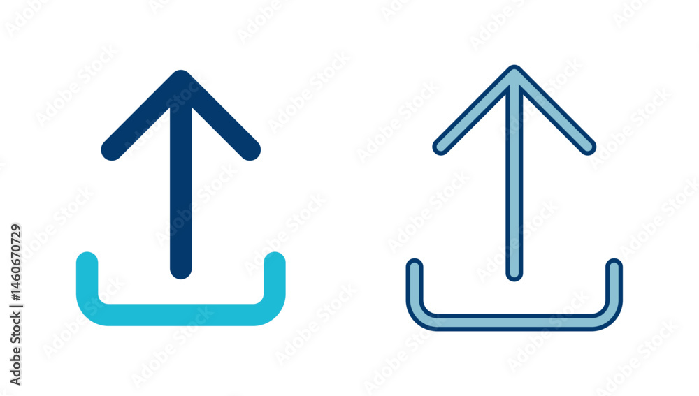 Poster upload icon vector isolated on white background. upload sign icon. upload button. load symbol.