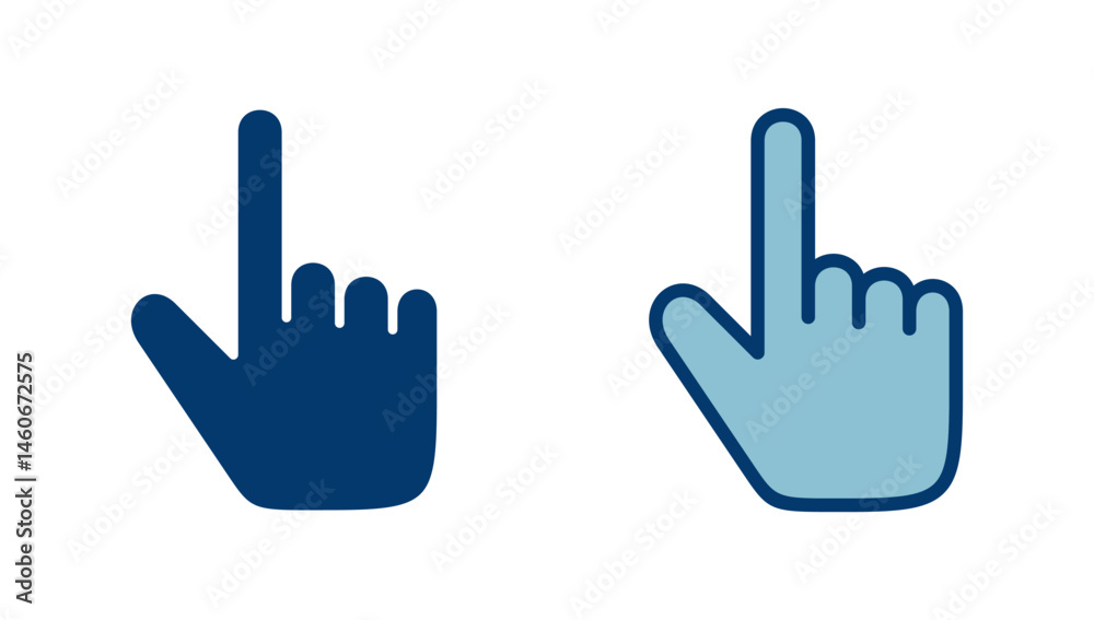 Poster hand click icon vector isolated on white background. pointer icon vector. hand cursor icon vector