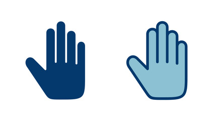 Obraz premium Hand icon vector isolated on white background. Hand gesture. hand stop