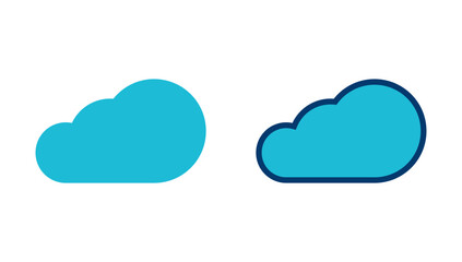 Fototapeta premium Cloud icon vector isolated on white background. cloud computing icon