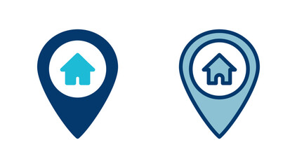 Address symbol icon vector isolated on white background . address icon vector. home location icon