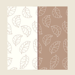 Tropical Brownie Leaves Pattern