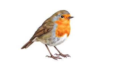 A Robin's Gentle Gaze AI Generated