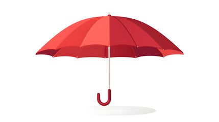 Obraz premium Brighten up your summer with a red parasol icon for sunshade in a vibrant color design