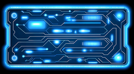 Abstract glowing blue circuit board technology background