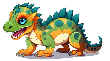 Obraz premium Educational Talarurus Dinosaur Colorful Card for Kids Activities and Games