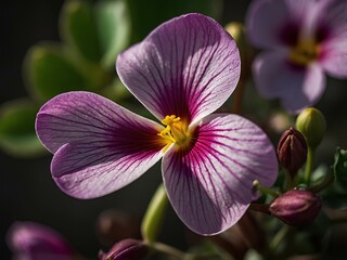 Obraz premium Oxalis tetraphylla Flower: Discover the Lucky Charm, Unique Foliage, and Vibrant Blooms of This Ornamental Plant That Combines Beauty and Symbolism in Gardens and Indoor Spaces