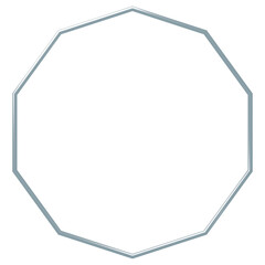 3D素材_金属のフレーム_銀色