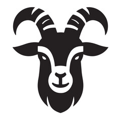 Goat head silhouettes vector