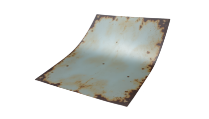 Rustic textured metal sheet on dark background, industrial design photography rustic