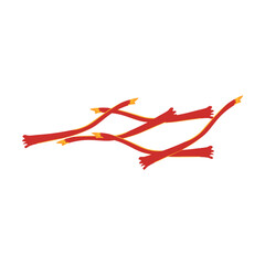 Red Saffron Thread Vector Illustration 