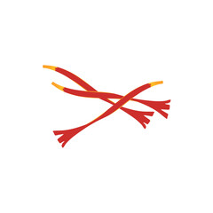 Red Saffron Thread Vector Illustration 