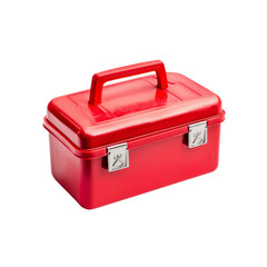 Red Plastic Carry Case with Metal Clasps - Portable Storage Solution