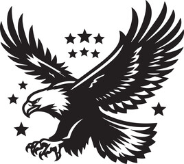 Fototapeta premium eagle vector illustration, eagle in a white background