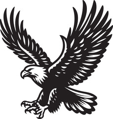 eagle vector illustration, eagle in a white background