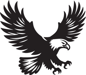 Fototapeta premium eagle vector illustration, eagle in a white background
