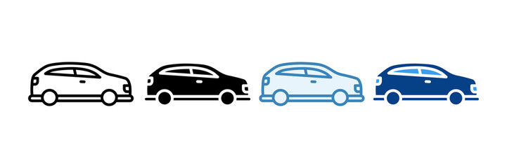 Car  Icon Set Multiple Style Collection