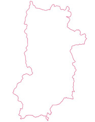奈良県　地図　白　イラスト