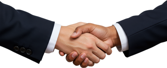 shaking hands while wearing business suits