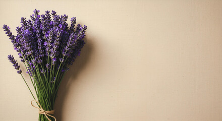 Bouquet of flowers on a vintage background with copy space