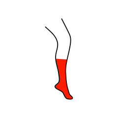 Woman socks vector illustration 
