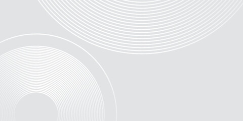 Background glowing geometric lines on gray background. Modern shiny blue circle lines vector abstract simple