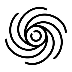 Whirlpool Vector Illustration, Minimalist Swirl Abstract Design,