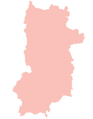 奈良県　地図　ピンク　イラスト