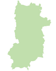 奈良県　地図　黄緑　イラスト
