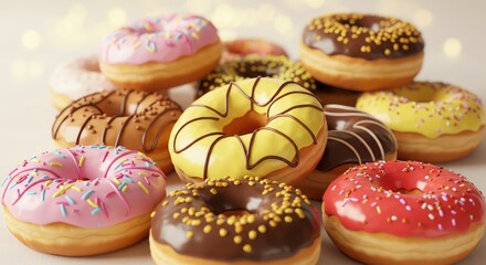 Pile of Colorful Doughnut