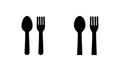 spoon and fork icon logo design. spoon, fork and knife icon vector. restaurant sign and symbol