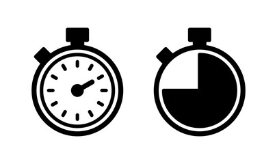 Stopwatch icon logo design. Timer sign and symbol. Countdown icon. Period of time