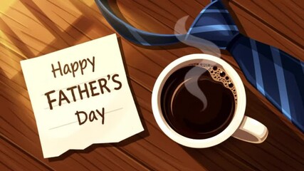 Father’s Day Morning – Coffee and Calm Scene.  - Powered by Adobe