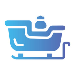 santa sleigh Gradient icon