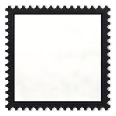 Obraz premium a-simple--square-shaped-postage-stamp-border black