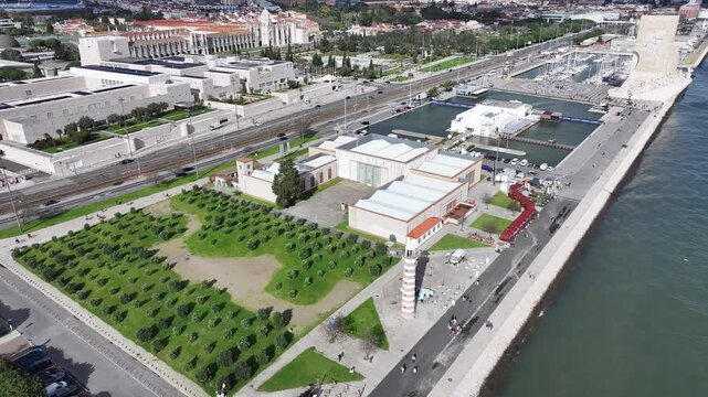 Lisbon Skyline At District Of Lisbon Portugal. Iconic Monument. Tourism Landmark. Lisbon Skyline In Portugal. Discovery Symbol. Tejo River Landscape. Lisbon Skyline.