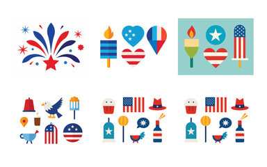 4th of july design elements