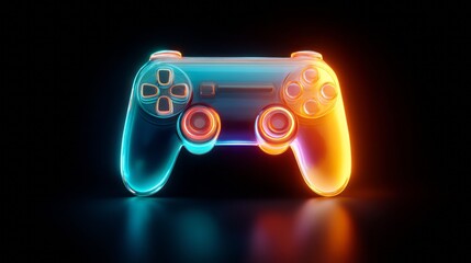 a illuminated game controller.