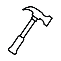 Claw Hammer Line Art Icon Illustration Graphic